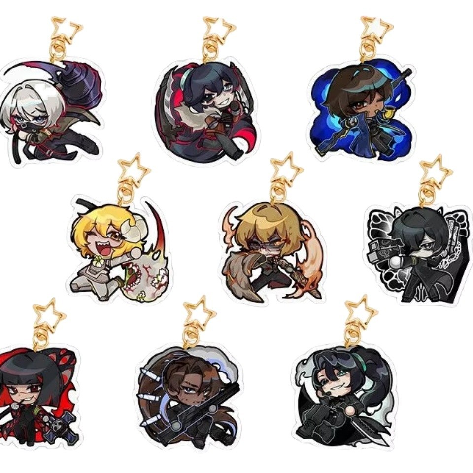 Limbus บริษัทอะนิเมะ KeyChain Faus Hong Lu Ishmael Sinclair ผู้ชายพวงกุญแจสําหรับผู้หญิงแฟชั่นรูปอะค