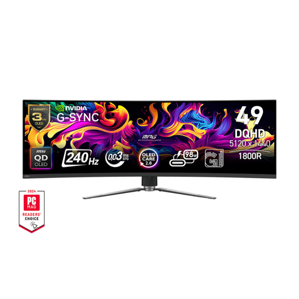 MSI OLED 49" MPG 491CQPX QD-OLED DQHD 240Hz G-SYNC CURVED