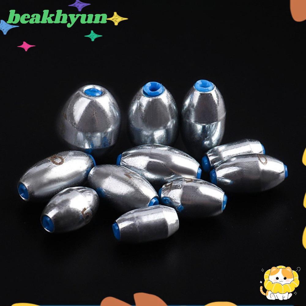 Beakhyun 20pcs ตกปลาน้ําหนัก Sinker, ปลาคาร์พตกปลา 3g/4g/5g/6g/7g/8g/9g/10g ตกปลา Sinkers,โลหะผสมคาร์บอนเหล็กวัสดุน้ําหนักตะกั่ว Hollow Lure ตะกั่วตกปลา Tackle