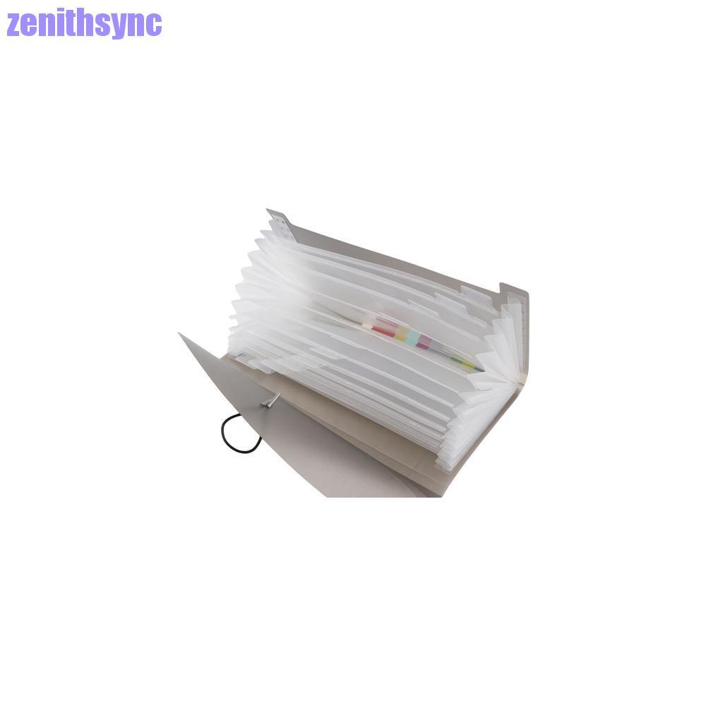 ZENITHSYNC ขยายแฟ้มกระเป๋า 13 กระเป๋า A6 โฟลเดอร์กระดาษ Bill Storage Tax Item คูปองเอกสาร Organizer
