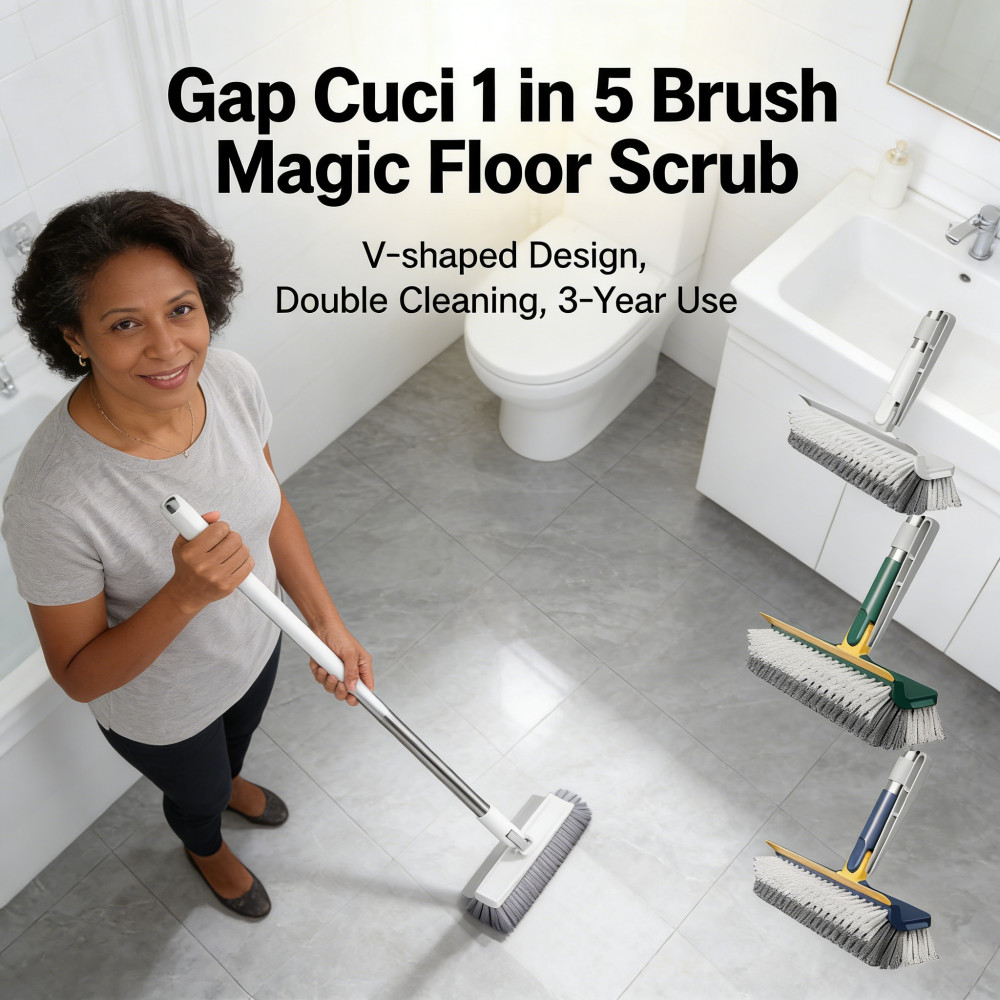 Scrub Magic Brush 5 in 1 Cuci Floor Bathroom Gap