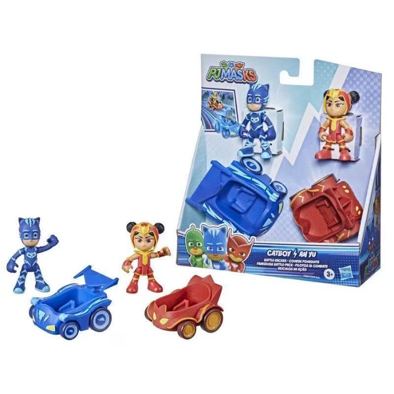 Hasbro PJ Masks Racing Car Slide Toy vs Villains การตรัสรู้ภาษาอังกฤษสําหรับเด็กวัยหัดเดิน