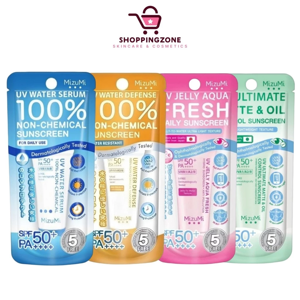 [1 หลอด] MizuMi UV Water Serum / Defense Pro / Jelly Aqua / Matte & Oil มิซูมิ ครีมกันแดด [8 กรัม/หลอด][เลือกสินค้า]