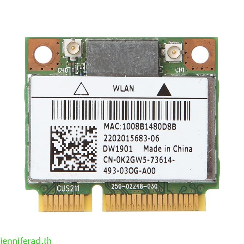 Jenniferad สําหรับ DW1901 AR5B22 Dual Band Half Mini PCI-E WiFi บลูทูธที่รองรับ 4 0 Wlan การ์ด