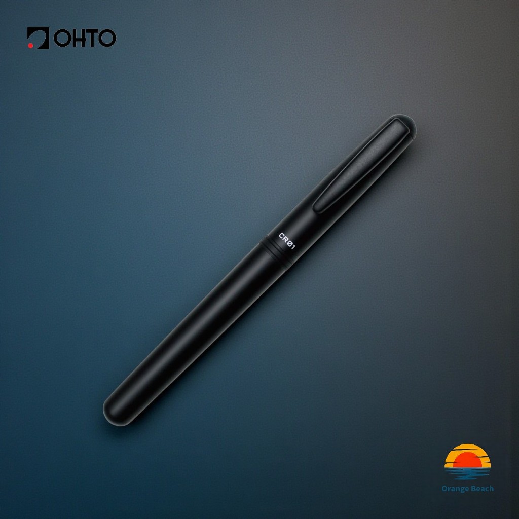 OHTO CR01 ปากกาลูกลื่นหมึกน้ำ/0.5mm SiC เซรามิก/หมึกไม่แห้ง/4 สีด้าน/อลูมิเนียม/ญี่ปุ่น