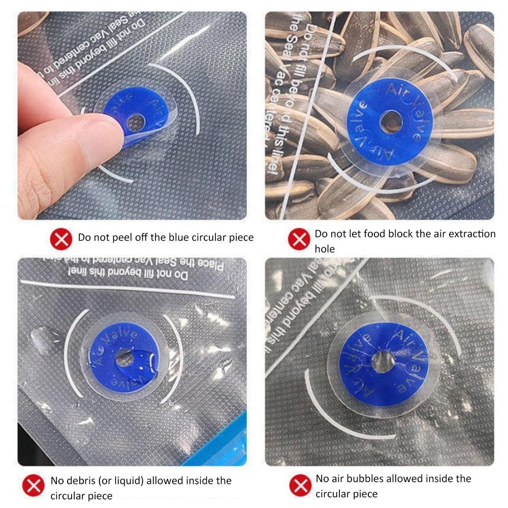 Reusable Vacuum Storage Bag Food Storage Vacuum Freezer Organizer 15pcs