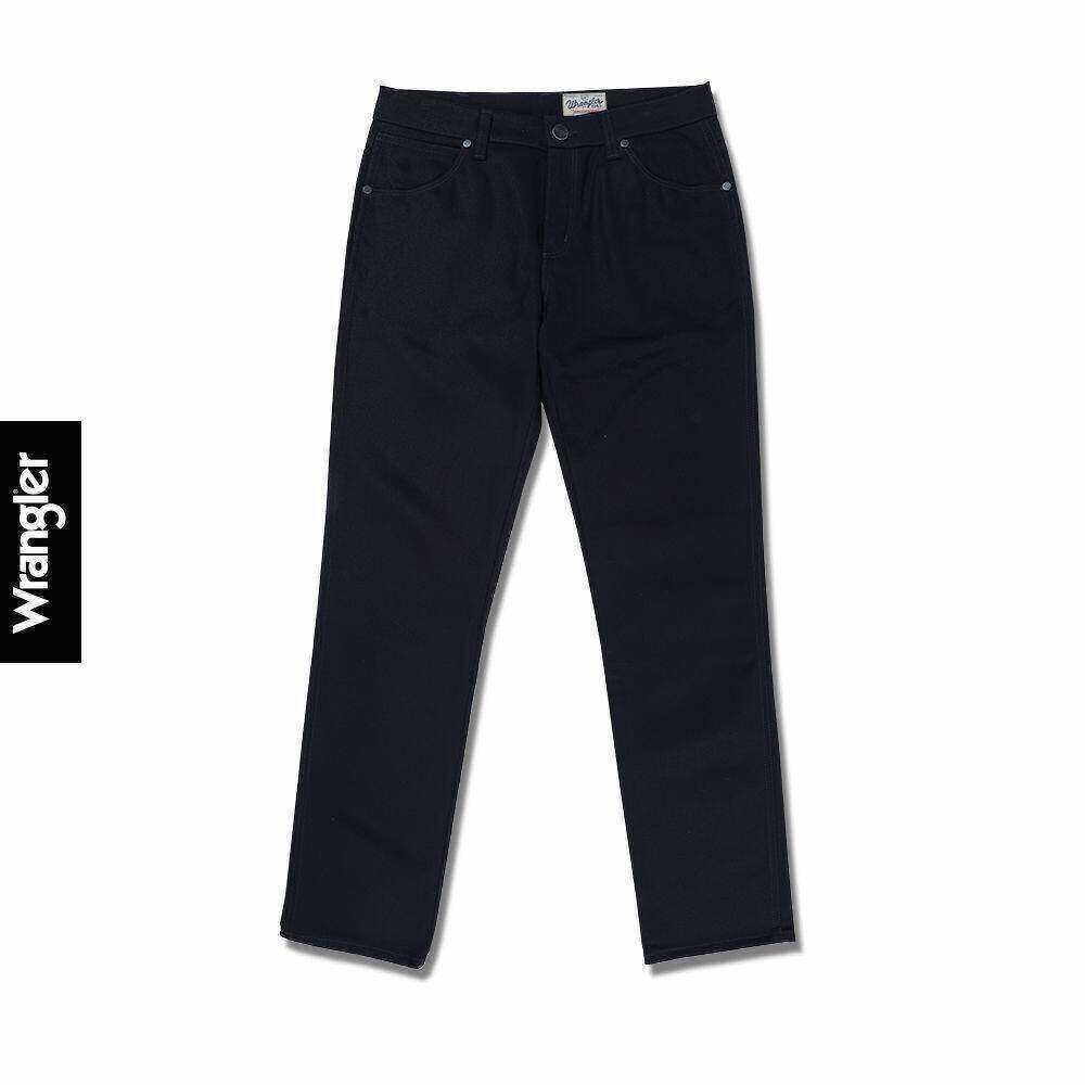 WRANGLER กางเกงยีนส์เอวกลางทรงตรง GREENSBORO รุ่น WR WR15Q121 แรงเลอร์ เสื้อผ้าผู้ชาย กางเกงผู้ชาย กางเกงยีนส์ BLACK