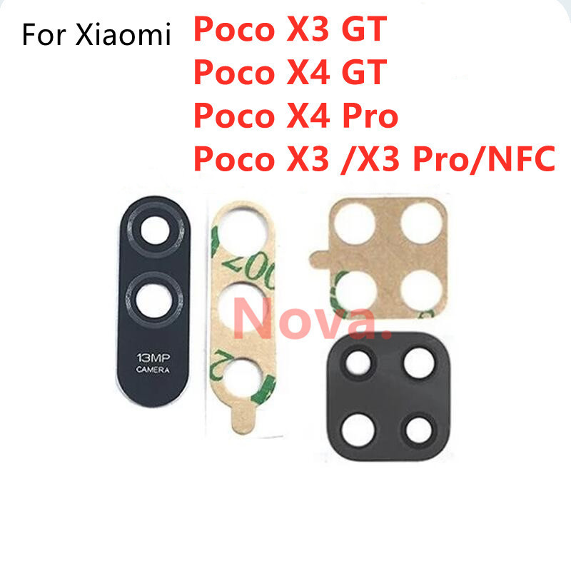 กระจกเลนส์กล้องสําหรับ Xiaomi Poco X3 / Poco X3 Pro / Poco X3 GT / Poco X4 GT / Poco X4 Pro 5G เปลี่