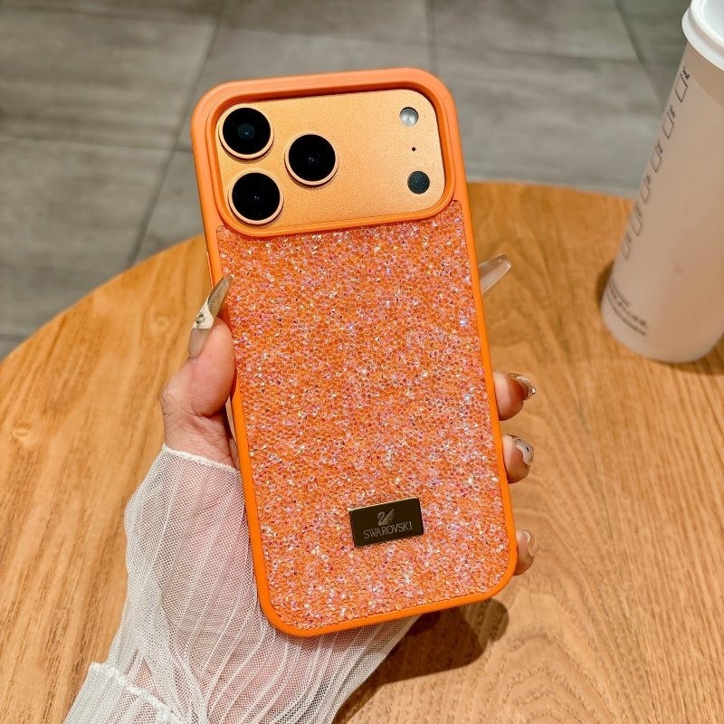 หลากสี Rhinestones เข้ากันได้กับเคสโทรศัพท์สําหรับ iPhone 17 Pro Max 17 Pro Air 16 Pro 15 + 14 13 12 11 Glitter กล้องป้องกันฝาครอบ