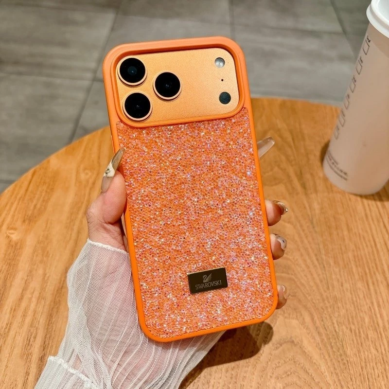 หลากสี Rhinestones เข้ากันได้กับเคสโทรศัพท์สําหรับ iPhone 17 Pro Max 17 Pro Air 16 Pro 15 + 14 13 12 11 Glitter กล้องป้องกันฝาครอบ