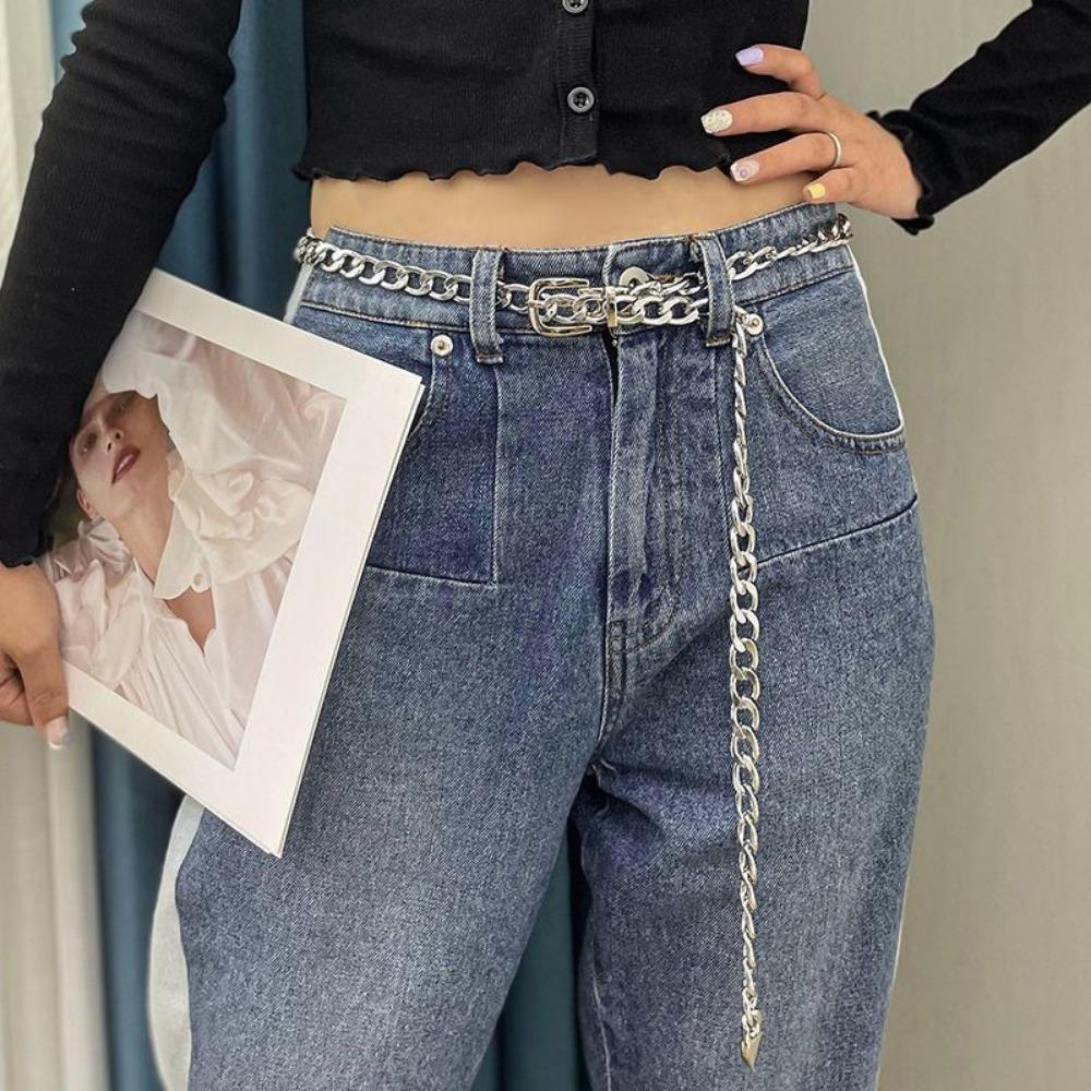 ใช่ เข็มขัดโซ่, เข็มขัดคาดเอวโลหะพู่ยาว, ชุดโซ่เอวแฟชั่นกางเกงยีนส์เข็มขัด - รูปที่ 3