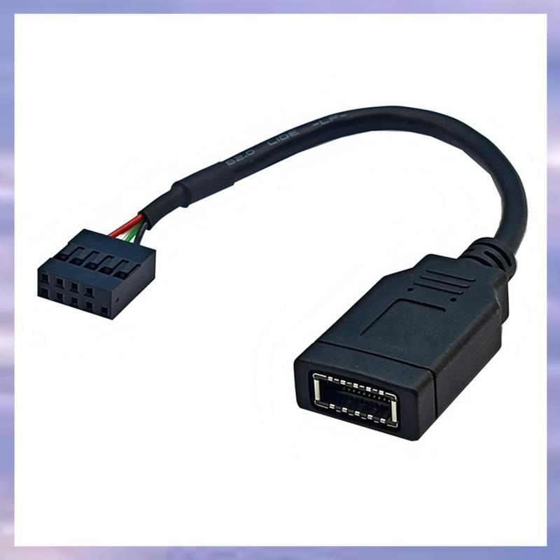 USB 9PIN to TYPE-E อะแดปเตอร์สาย USB 9PIN to TYPE-E สาย USB แผงด้านหน้าอะแดปเตอร์สาย USB 9PIN to TYP