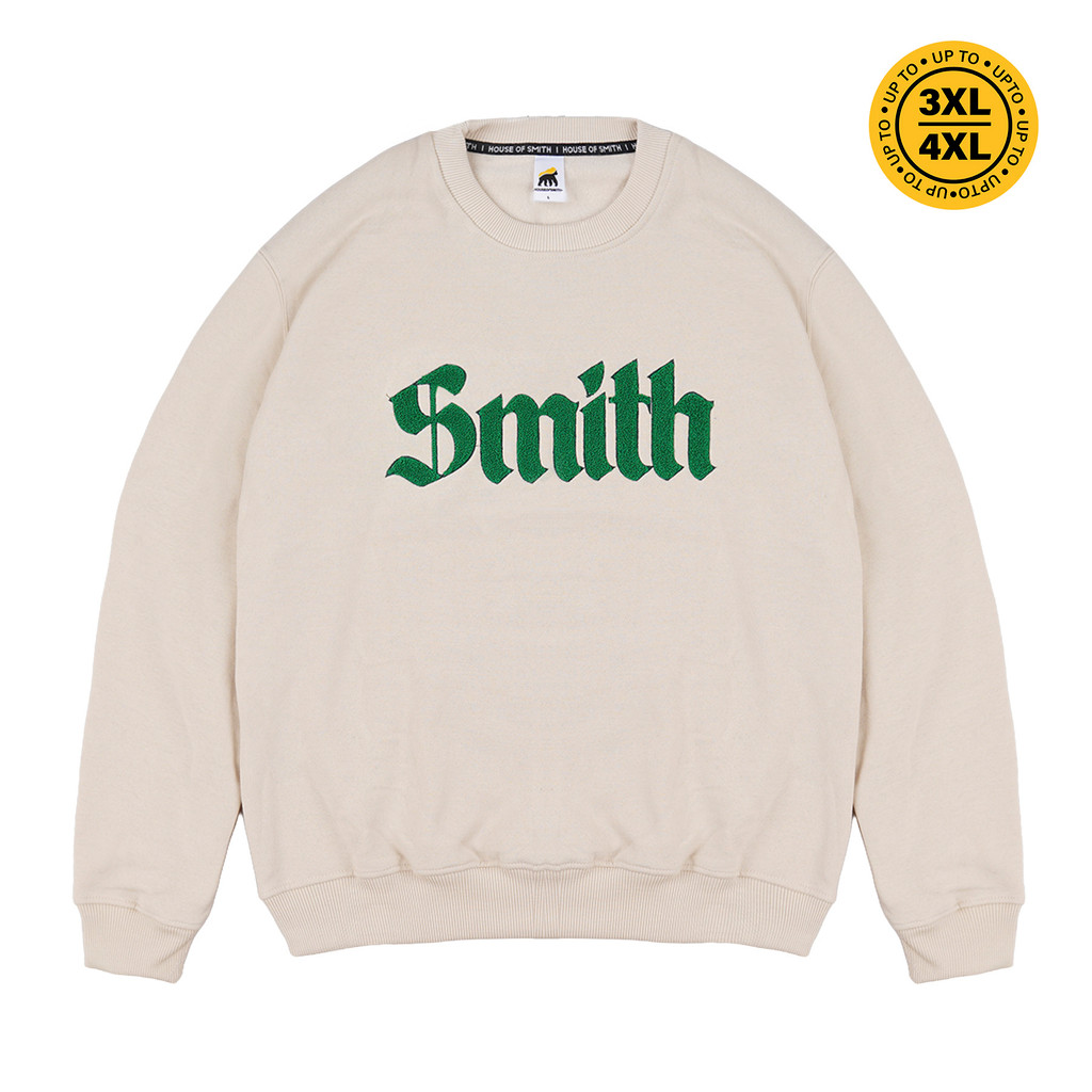 เสื้อสเวตเตอร์คอกลมผู้ชาย House of Smith - Grass Goth Crewneck Khaki