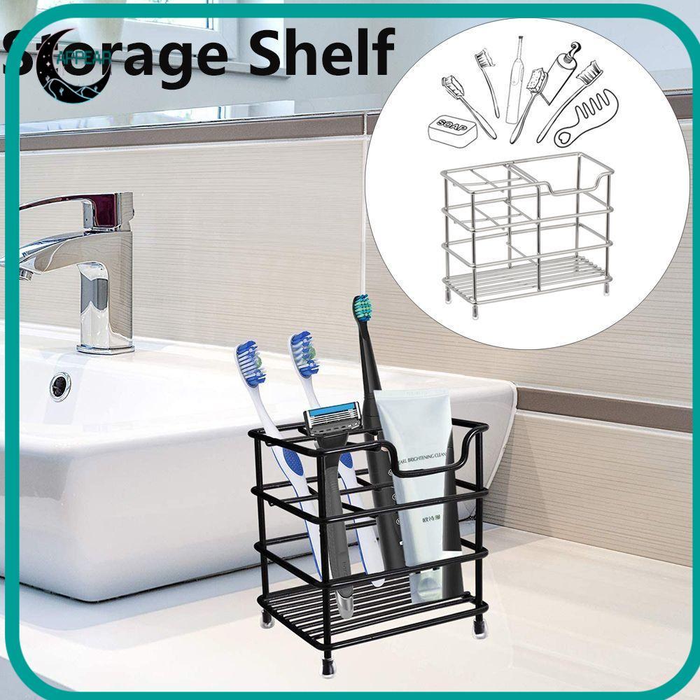 Appear ผู้ถือแปรงสีฟันชั้นวางสแตนเลสกันสนิมประหยัดพื้นที่ห้องครัวOrganizer Stand