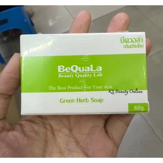 สบู่บีควอล่า สีเขียว BeQuaLa Green Herb Soap กรีนเฮิร์บโซป ขนาด 60 กรัม