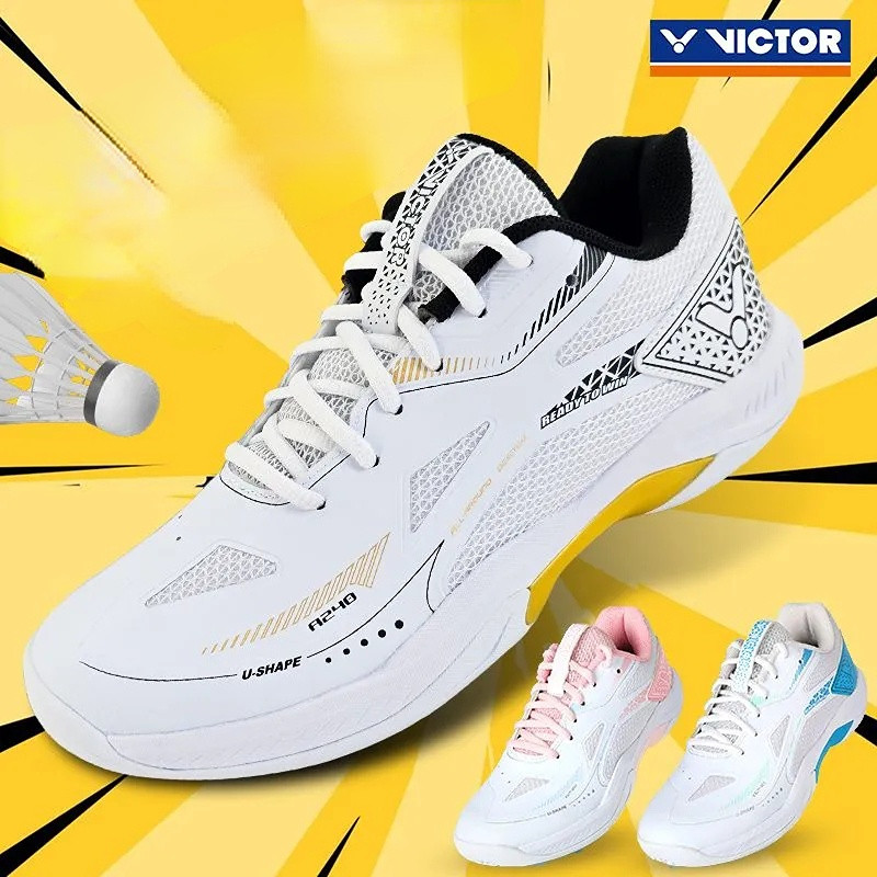 Victor A170 รองเท้าแบดมินตันผู้ชายและผู้หญิง รองเท้าผ้าใบ กันลื่น น้ำหนักเบาA240