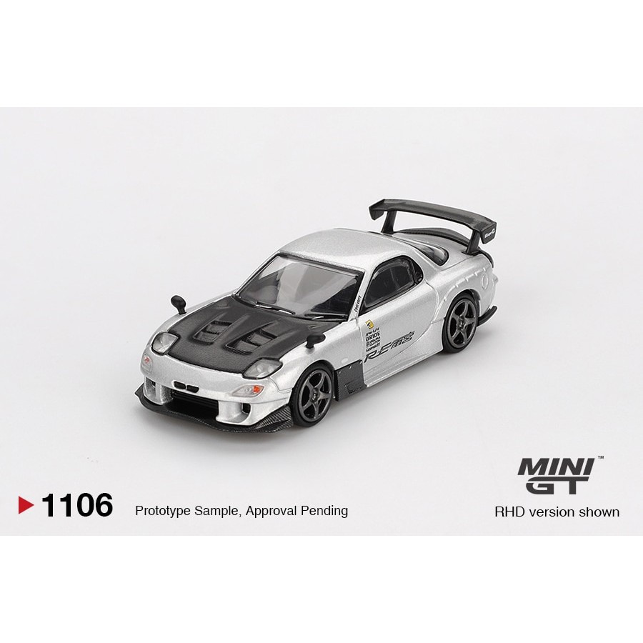 MINI GT No.1106 Mazda RX-7 RE-Amemiya Silver Metallic MGT01106