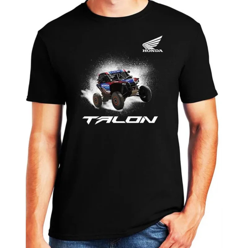 เสื้อยืดฮอนด้าสำหรับผู้ชายและผู้หญิง รุ่น Honda Talon 1000R/X เสื้อยืดมอเตอร์ไซค์สำหรับแข่งรถ แขนสั้