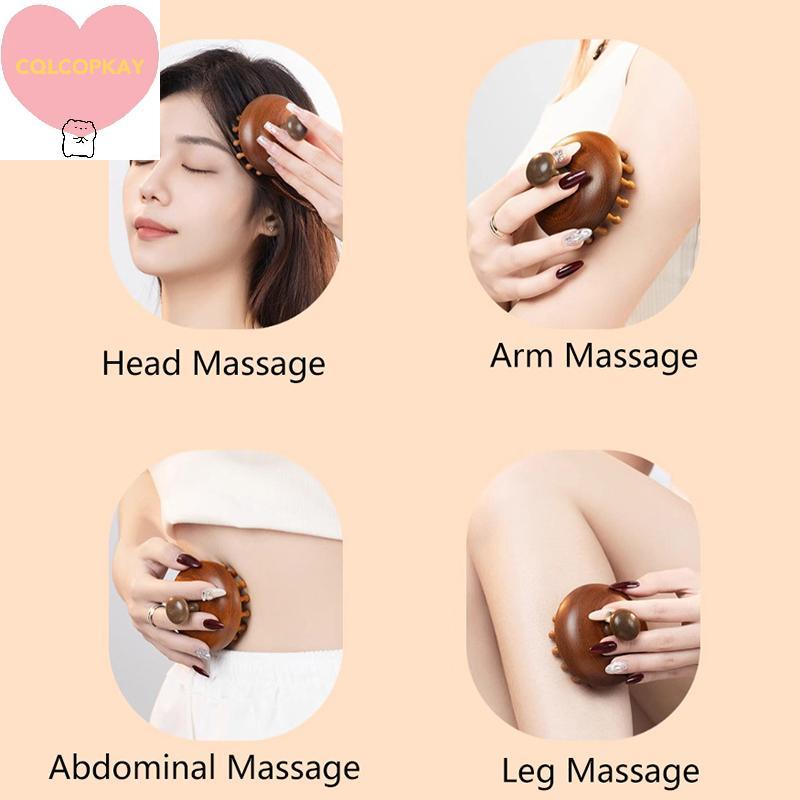 HANHAI Multi-Functional ไม้ Therapy Massageb หนังศีรษะหัวนวดไม้จันทน์ธรรมชาติวงกลมฟัน Guasha ขูด Body Massager TH ราคา ถูกที่สุด ดีลบีเคเค แกลเลอรีภาพที่ 7