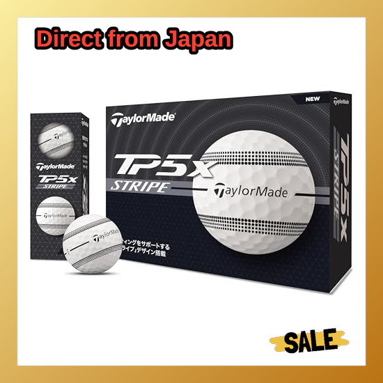 Direct From Japan TAYLOR MADE TMJ24 TP5x Stripe JPN dz TP5x Stripe Golf Ball White (x 2)