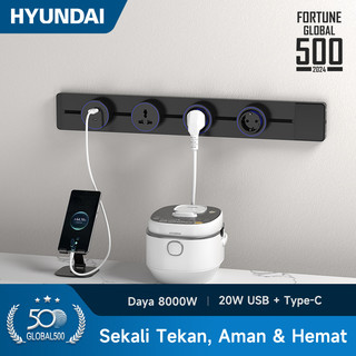 HYUNDAI Track Socket Saklar Utama 8000W USB-C 20W Rel 40 60 80cm Dapur