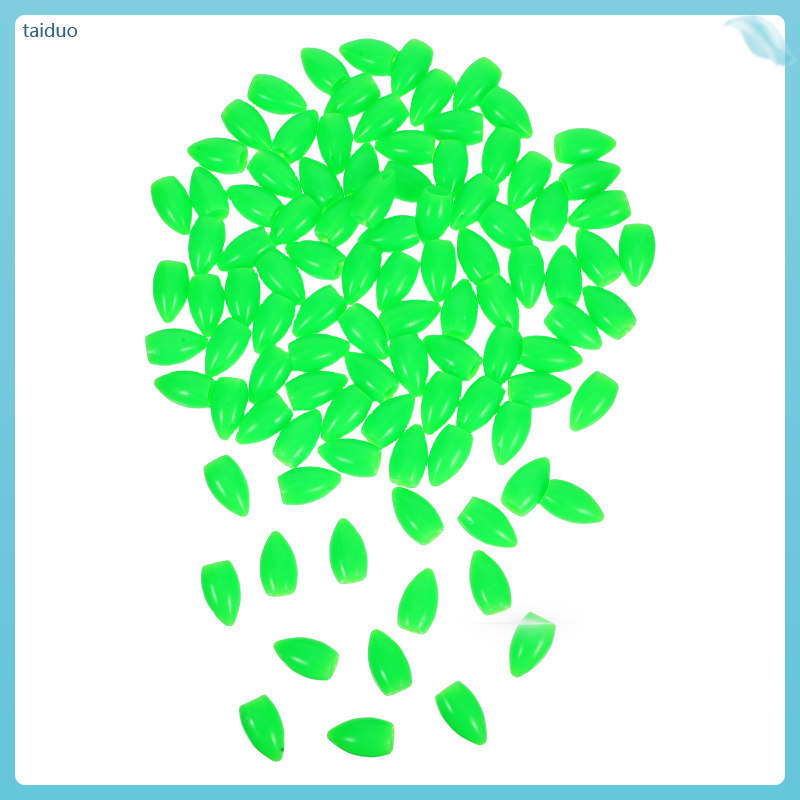 Fish Line Stopper อุปกรณ์ลูกปัดตกปลา 100 ชิ้น taiduo