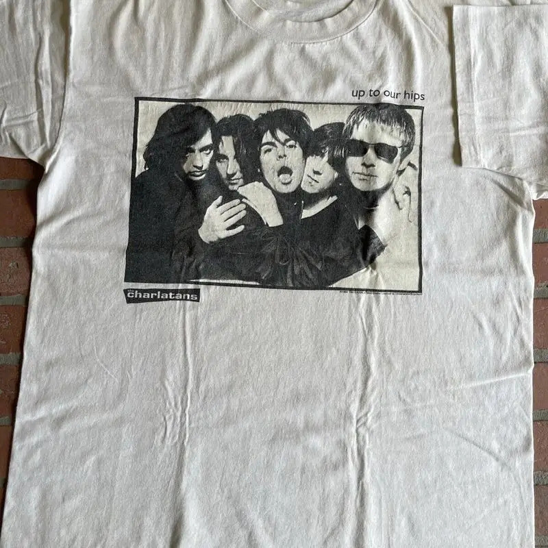เสื้อยืด The Charlatans White Concert ผ้าฝ้าย ไซส์ S 234Xl 7D1771