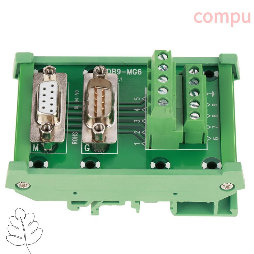 COMPU DB9 Breakout Board, DIN Rail Mount ชาย/หญิง Connector DB9 DIN Rail โมดูล, การเชื่อมต่อที่เชื่อ