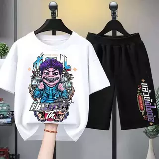 ✨ NEW ! ! ! COD เสื้อยืดเด็ก คอตตอน เสื้อยืดเด็ก คอตตอน ชุดสูทเด็กผู้ชาย ชุดลำลอง 2 ชิ้น แฟชั่น สำหรับเด็กชายตัวเล็ก ๆ