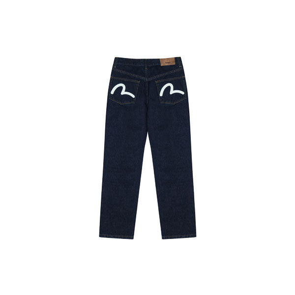 [EVISU] กางเกงเดนิม กางเกงยีนส์ Pocket Hills Straight Indigo Denim Pants Jeans - Indigo (EW1MDP901_I
