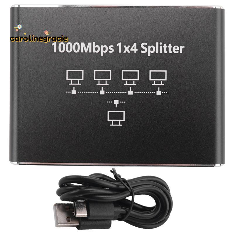 Gigabit Network Splitter 1-To-4 Network Cable Splitter RJ45 Network Port Ethernet Splitter เหมาะสําห