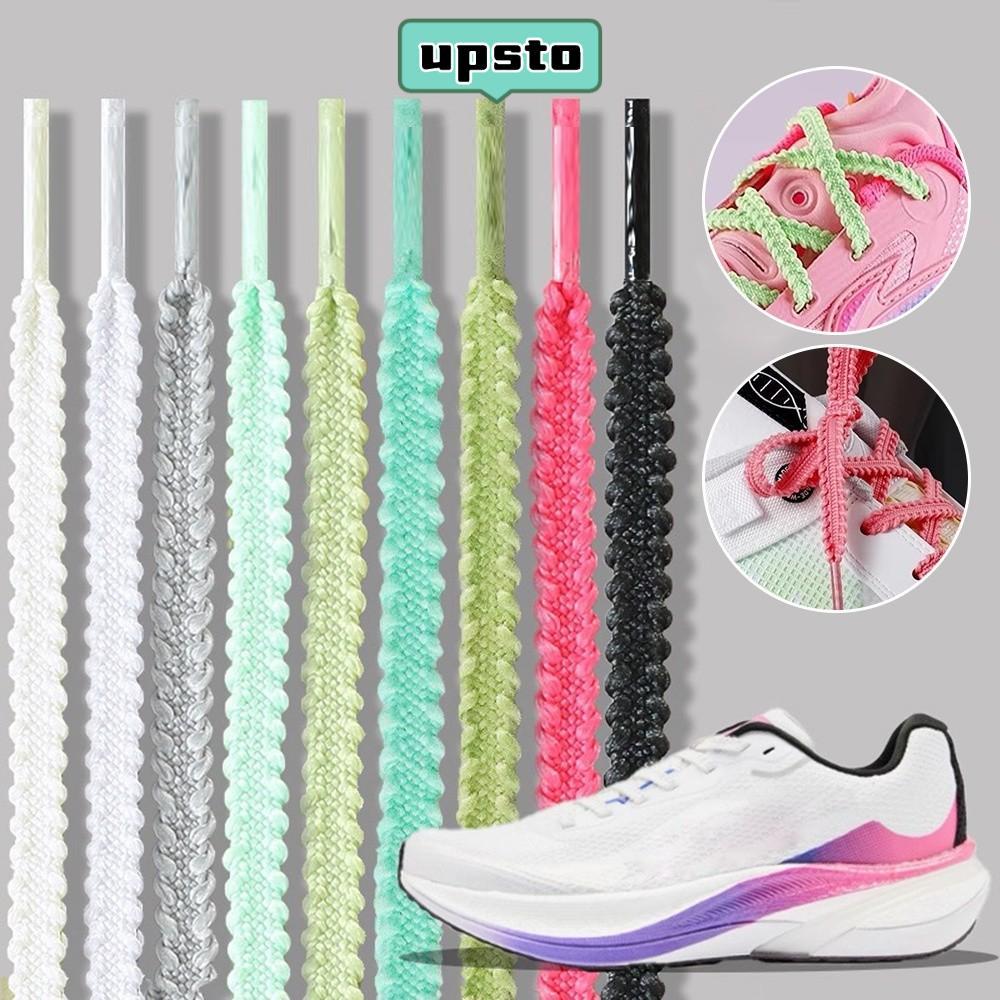UPSTO สายเชือกรองเท้า 1 คู่ ขนาด 120 ซม., ยืดหยุ่นและทนทาน พร้อมหลากหลายสี ทำจากโพลีเอสเตอร์ เพื่ออุปกรณ์เสริมรองเท้า