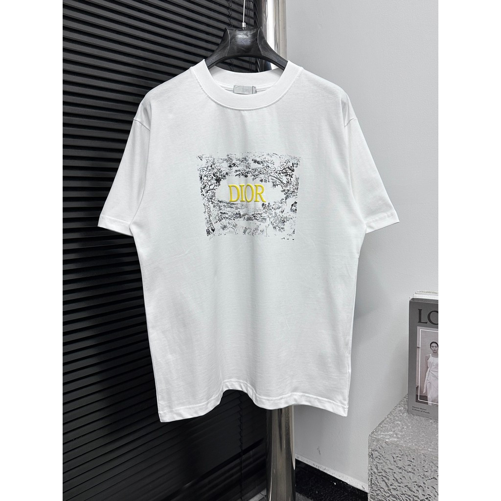 D * IOR2026 Star คลาสสิกรอบคอแขนสั้นเสื้อยืดผู้ชายผู้หญิงสไตล์ Slim-Fit Slimmer ดู Basic สไตล์อเมริก