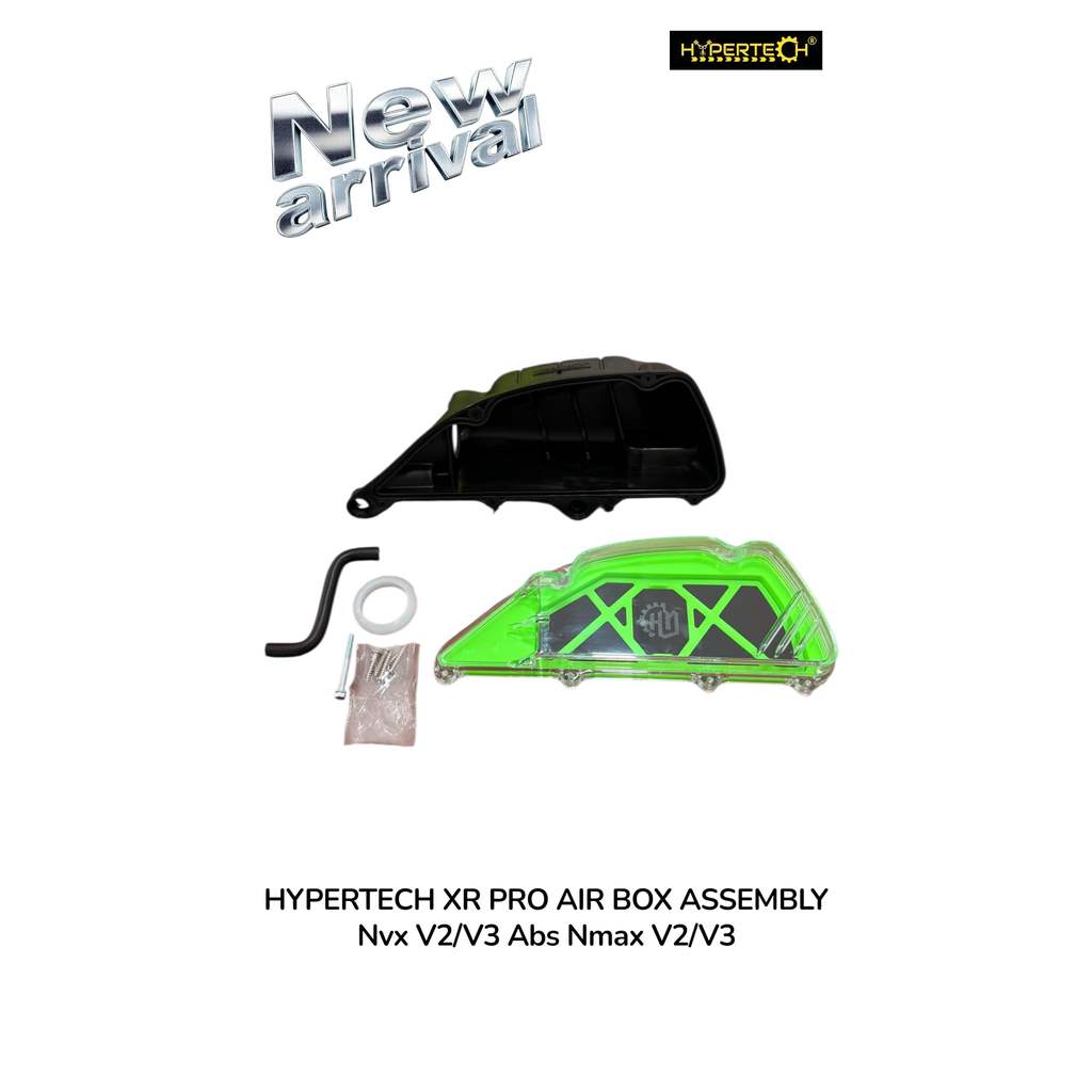 HYPERTECH XR PRO AIR BOX พร้อมแผ่นกรองสําหรับ NVX V2 V3 ABS NMAX V2 V3 CLEAR SMOKE