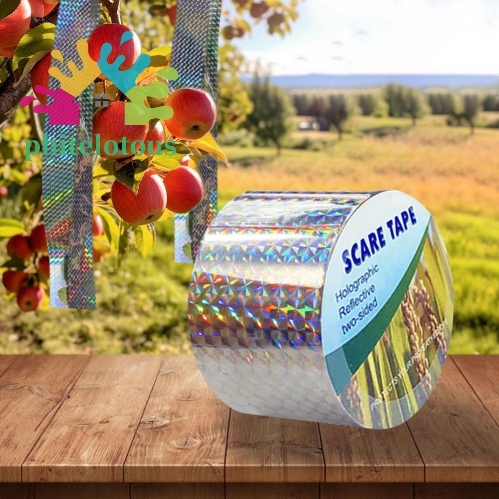 ❤ Phitelotous 2.4cmx50m/4.8cmx50m สะท้อนแสง Bird Deterrents Keep Birds Away Bird Deterrent เทปหยุดคว