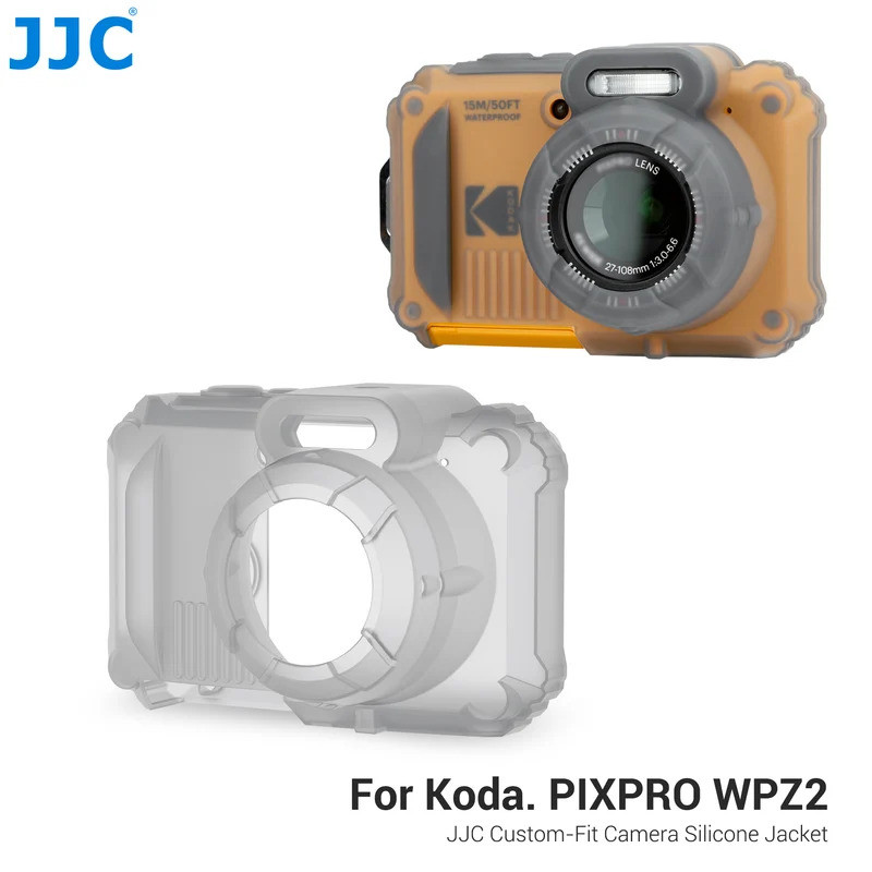JJC กล้องซิลิโคนอ่อนนุ่มสําหรับ KODAK PIXPRO WPZ2 Anti-Scratch Fit น้ําหนักเบาป้องกันกรณี Kodak PIXP