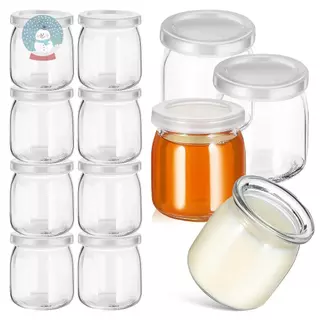 ถ้วยพุดดิ้ง 200ML พร้อมฝากระจก 3PCS ถ้วยพุดดิ้งพร้อมฝาแก้วซีลถ้วยขนมบรรจุภัณฑ์สำหรับโยเกิร์ต Mousse Jelly