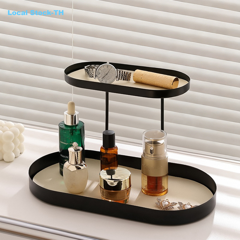 【SayTH✨1-3 วัน】ชั้นวางของ ชั้นวางเครื่องสำอาง ชั้นวางเครื่องประดับ ดีไซน์มินิมอล ชั้นวางเครื่องประดับตั้งโต๊ะกล่องเก็บเครื่องสําอางชั้นเก็บของสองชั้นถา