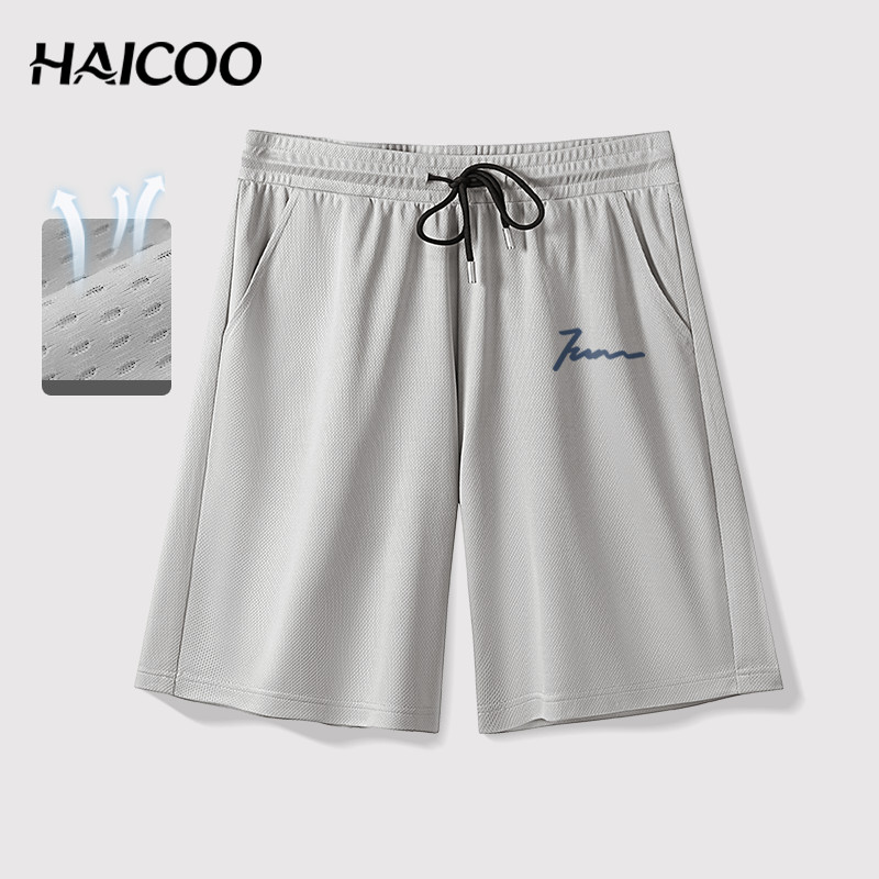 HAICOO กางเกงขาสั้นกีฬา ผ้าเทคนิคเนื้อนุ่ม ลื่น เย็นสบาย ยืดหยุ่นสูง ใส่เล่นกีฬา หรือใส่เที่ยว