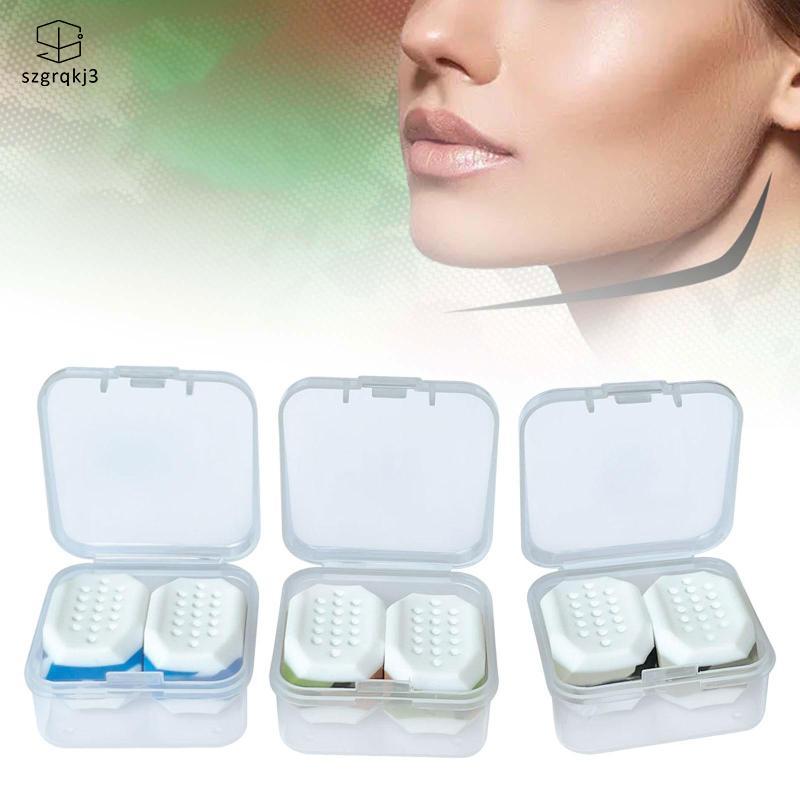 [szgrqkj3] 2 ชิ้น Jaw Exerciser Jawline Shaper Double Chin ลดสําหรับผู้เริ่มต้นผู้ชายผู้หญิง