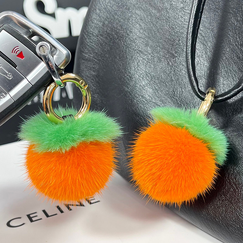 พวงกุญแจ tanuki พวงกุญแจหมู ขนมิงค์แท้ลูกพลับ ins พวงกุญแจรถ