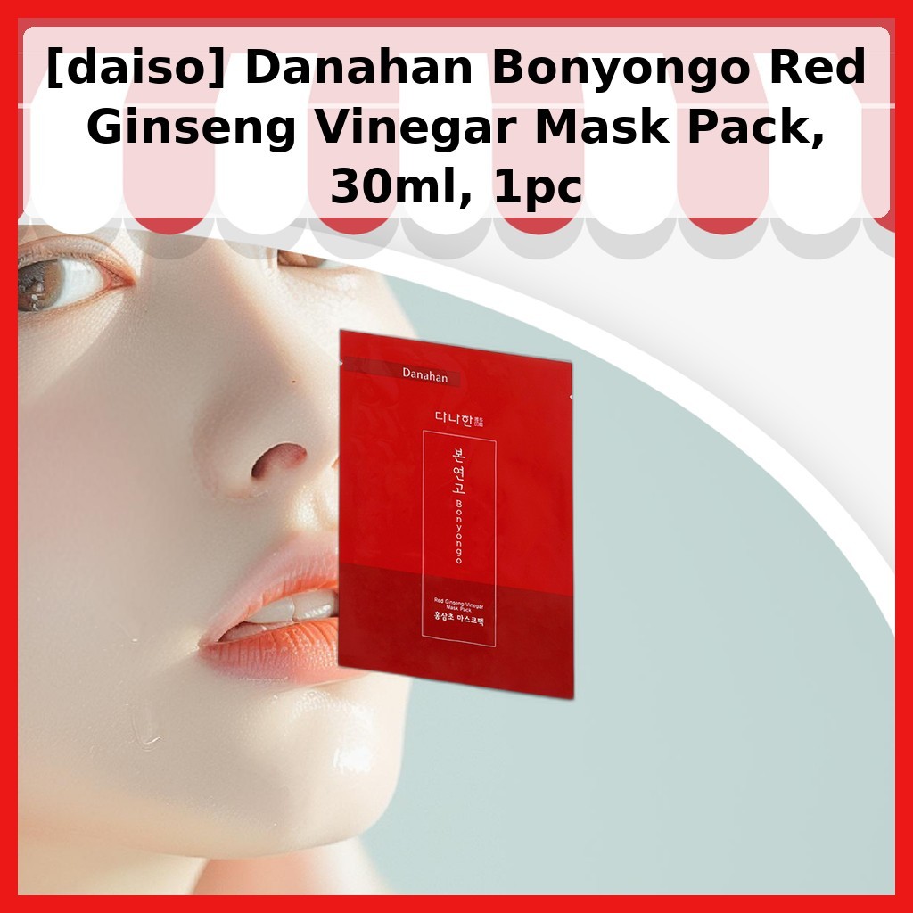 [daiso] Danhan Bonyongo Red Ginseng Vinegar Mask Pack, 30ml, 1pc / Korean Mask Pack / Red Ginseng Es