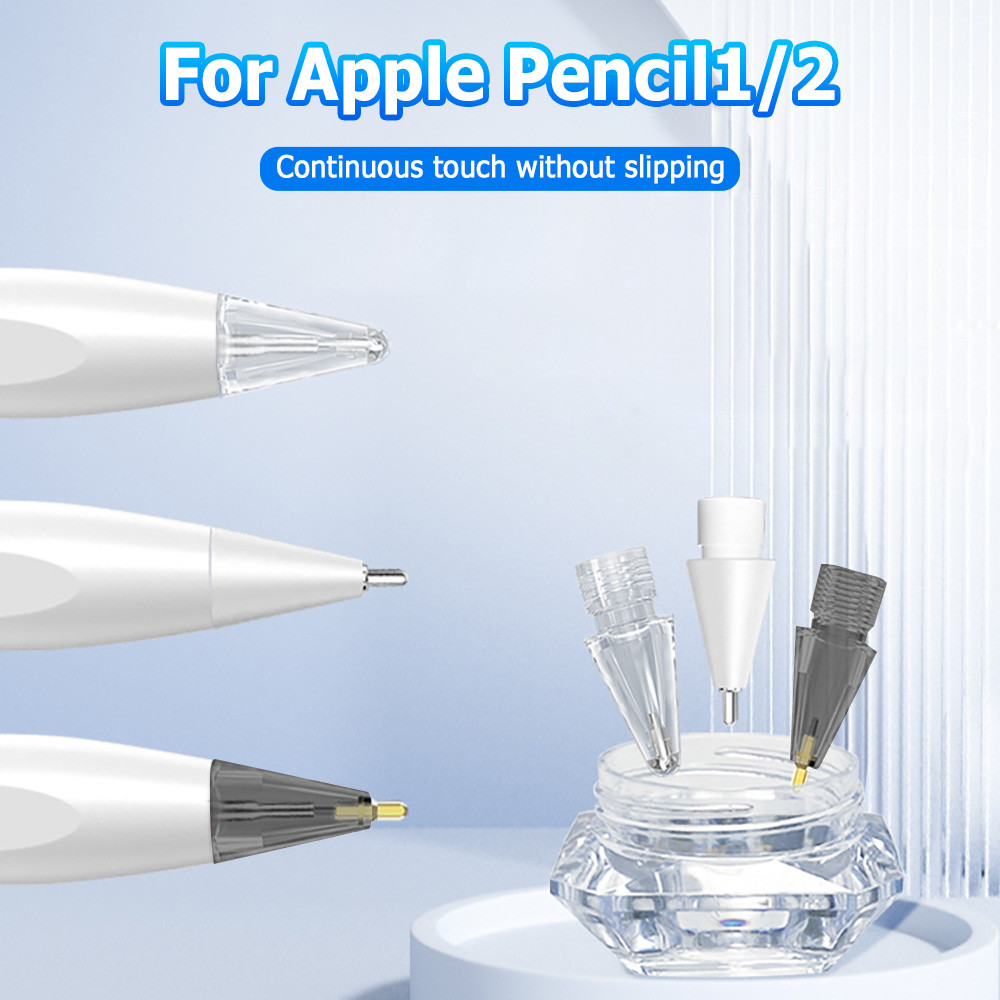 for Apple Pencil 1 2 หัวปากกาเขียนแบบทางเทคนิคช่วยให้เขียนได้ต่อเนื่อง ลื่นไหล ไม่สะดุด โดยไม่ทำให้หน้าจอเสียหาย