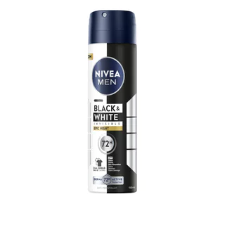 Nivea นีเวีย เมน สเปรย์ แบล็ค แอนด์ ไวท์ อินวิซิเบิ้ล อีพิค ไนท์ 150 มล.