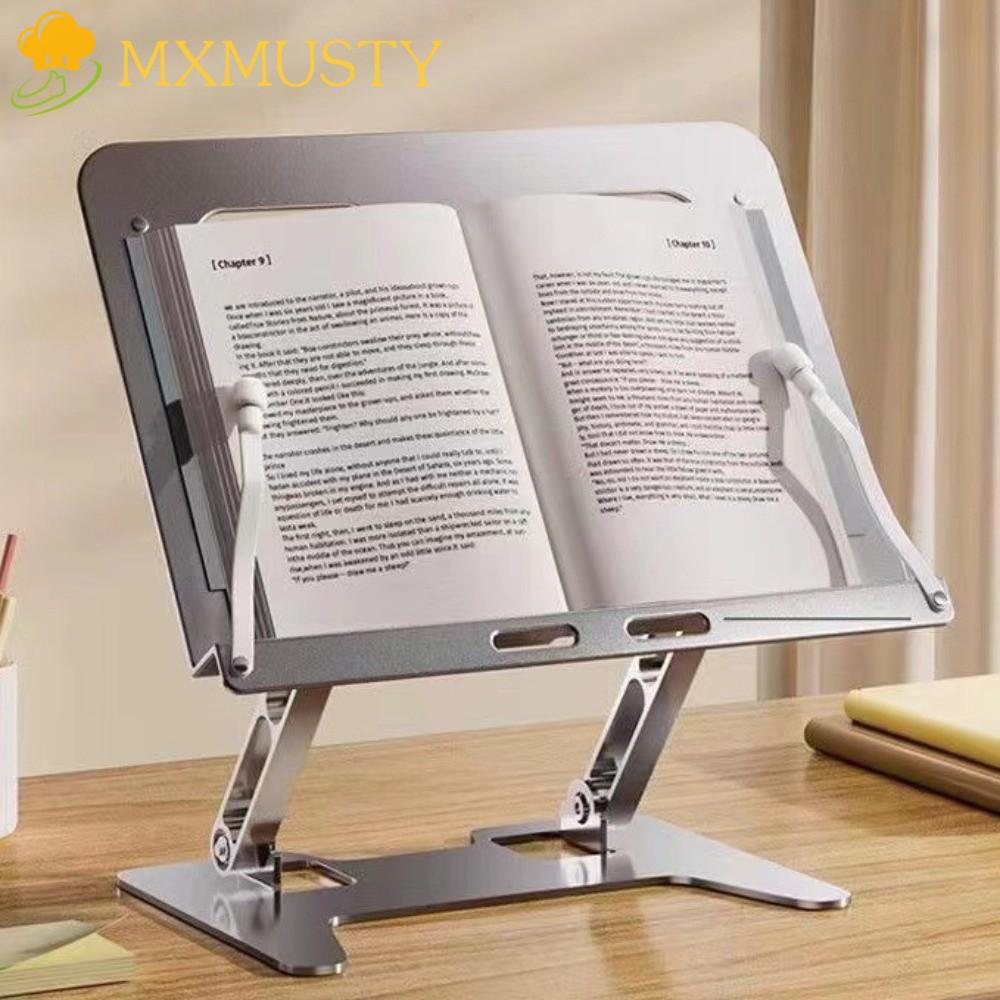 MXMUSTY ชั้นวางหนังสืออ่านหนังสือ พับได้ ปรับมุมได้ รองรับแบบพกพา อเนกประสงค์ มั่นคง วงเล็บนักเรียน