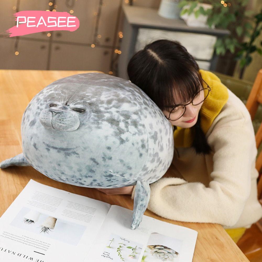 [PEASEE] ตุ๊กตาแมวน้ํา หมอนซีลบลูบขนาดใหญ่น่ารัก อินเทรนด์ PP Cotton Soft Chubby ตุ๊กตาสัตว์ของเล่นตุ๊กตาผู้ใหญ่