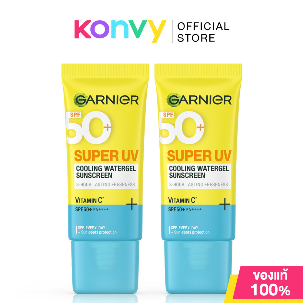 Garnier Super UV Cooling Watergel Sunscreen Vitamin C+ SPF50+ PA+++ [30ml x 2pcs].