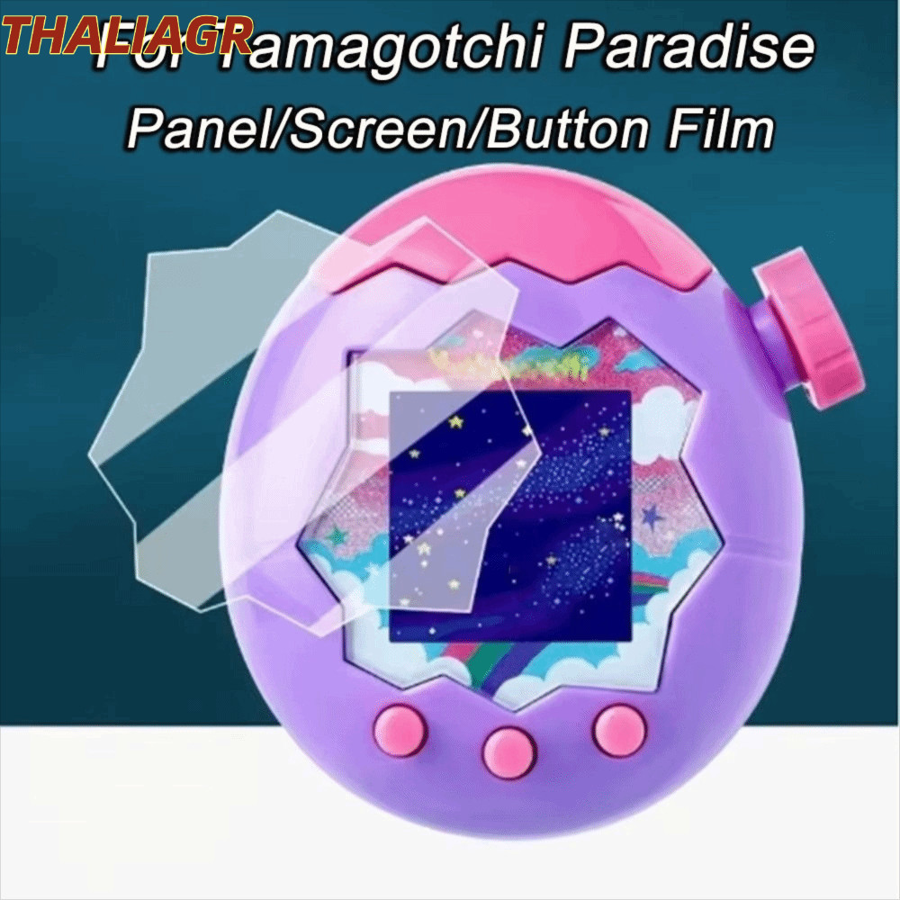 THALIAGR 1/3 ชิ้นฟิล์มป้องกันหน้าจอ,HD Anti-scratch Soft Panel Protective Cover, Full Coverage TPU Yellow Screen Protector สําหรับ Tamagotchi Paradise สําหรับ Tamagotchi Paradise