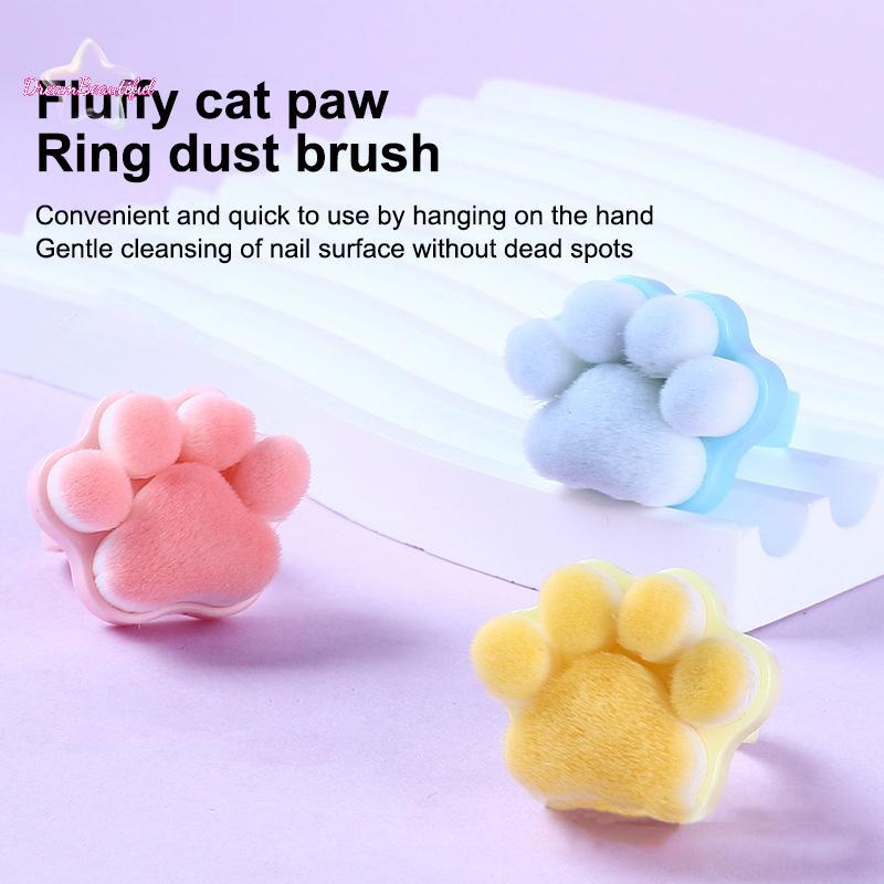 <DBFl-t>พลาสติกเล็บแปรงทําความสะอาดฝุ่นแปรงBule Cat Pawเจลฝุ่นทําความสะอาดMake Upแปรงรูปแหวนเครื่องมือทําเล็บนุ่มใหม่ ราคา ถูกที่สุด ดีลบีเคเค แกลเลอรีภาพที่ 4
