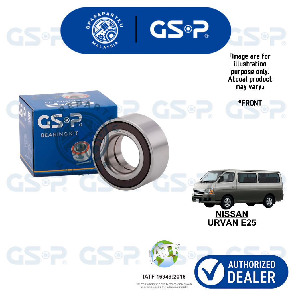 GSP FRONT WHEEL HUB BEARING สําหรับ NISSAN URVAN E25 (AUTO/MANUAL) GSP WHEEL HUB BEARING ASSY